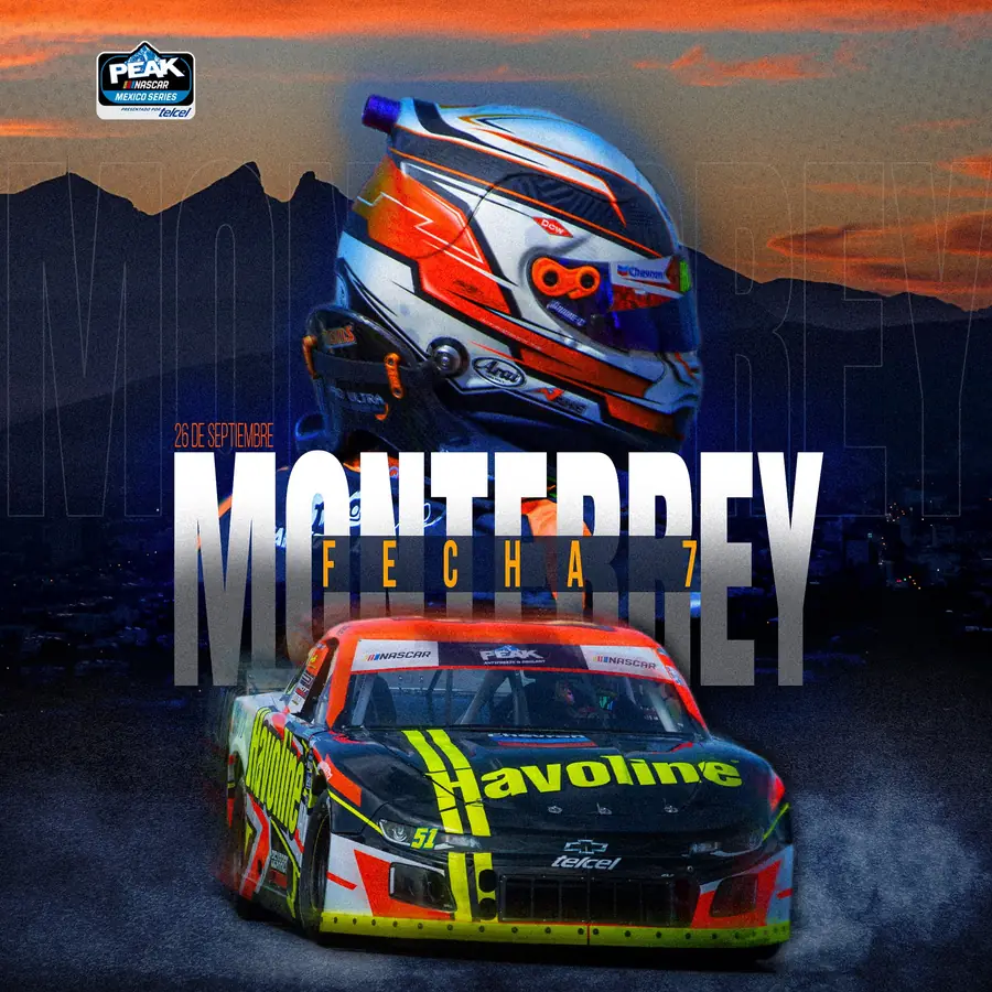 Póster digital NASCAR PEAK México: fecha 7 en Monterrey