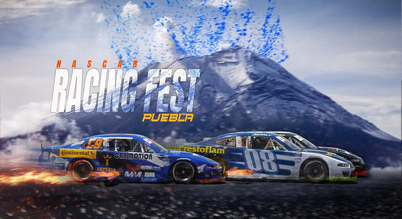 NASCAR Racing Fest Puebla: autos de carreras frente al volcán